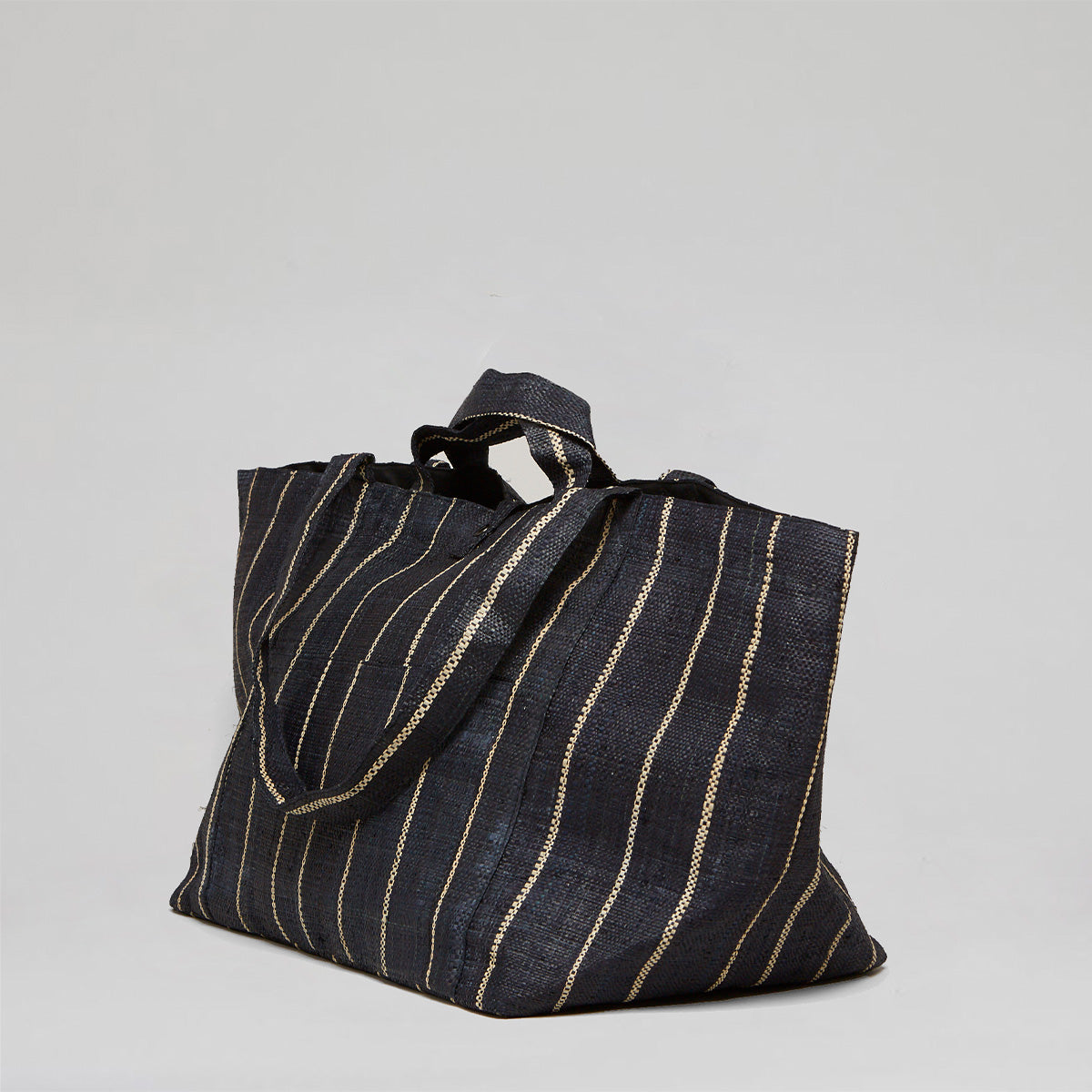 SHOPPING GRAND-NOIR PIN STRIP/NATUREL
