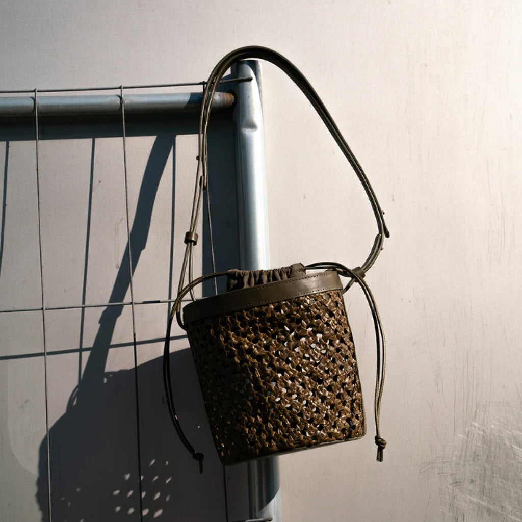CHARLOTTE CUIR KAKI